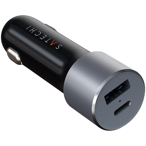 Автомобильное зарядное устройство Satechi 72W Type-C PD Car Charger Adapter, Space Gray