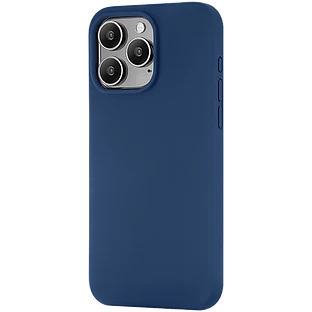 Чехол защитный uBear Touch Mag Case  iPhone 15 Pro  MagSafe  силикон  темно-синий