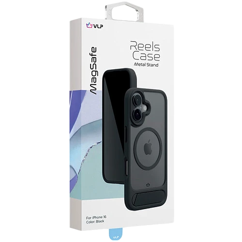 Чехол защитный VLP Reels Case с MagSafe для iPhone 16, черный