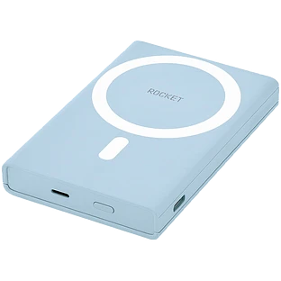 Беспроводной аккумулятор ROCKET HOLD, с поддержкой MagSafe, светло-голубой