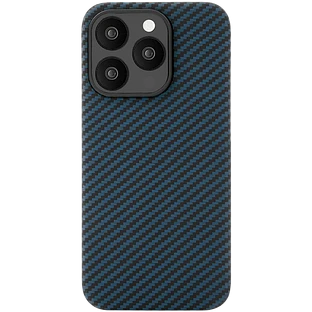 Чехол защитный uBear Supreme Kevlar Case, iPhone 15 Pro Max, MagSafe, синий
