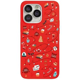 Чехол защитный ''vlp'' Art Collection для iPhone 13 Pro  Winter  красный