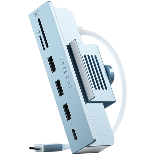 Хаб Satechi USB-C Clamp Hub for 24″ iMac, Blue