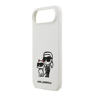 Чехол KARL LAGERFELD для iPhone Air Liquid Silicone Sketch Karl & Choupette Hard White (MagSafe)