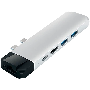 Хаб-адаптер Satechi Type-C Pro Hub Adapter with Ethernet, Silver