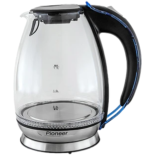 Электрический чайник Pioneer KE806G, Чёрный/Синий