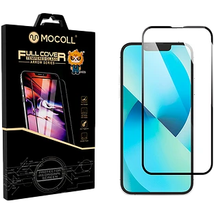 Защитное стекло MOCOLL полноразмерное 3D для iPhone 13 / 13 Pro 6.1 Черное (Серия Arrow)