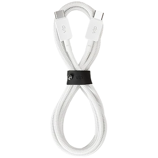 Дата-кабель VLP Nylon Cable USB C - USB C, 100W, 2м, белый