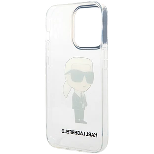Lagerfeld для iPhone 15 Pro чехол PC/TPU NFT Karl Ikonik Hard Transparent