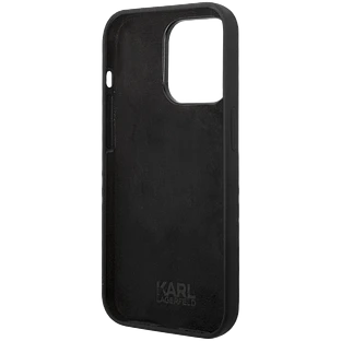 Lagerfeld для iPhone 14 Pro чехол Liquid silicone RSG Round logo Hard Black
