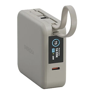 Аккумулятор внешний Energea MagPac MINI Plus, 10000 mAh Magnetic wireless 15W + С 20W +2 C cables and Display Sand