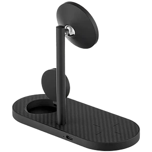 Беспроводное зарядное устройство uBear Stage Pro, 3-в-1, с поддержкой MagSafe, материал Кевлар