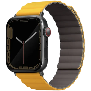 Ремешок Uniq для Apple Watch 49/45/44/42 mm Revix reversible Magnetic Mustard/Khaki