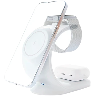 Беспроводное зарядное устройство VLP Powerstand 3 in 1 для Apple, белое