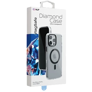 Чехол VLP Diamond с MagSafe Чёрный для iPhone 16 Pro