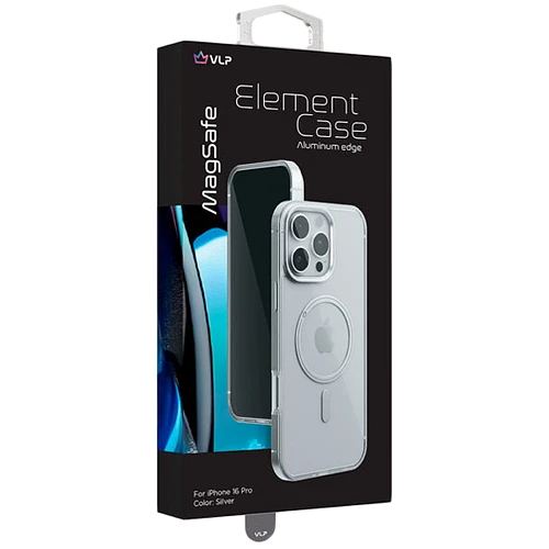 Чехол защитный "vlp" Element Case для iPhone 16 Pro, серебристый