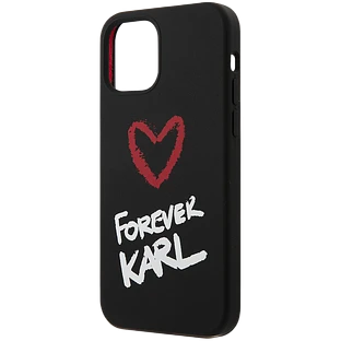 Чехол Lagerfeld для iPhone 12 Pro Max (6.7) Liquid silicone Forever Karl Hard Black