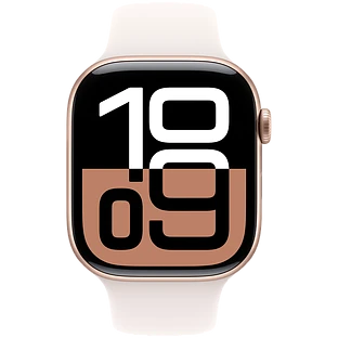 Apple Watch Series 10 GPS 42mm Rose Gold Aluminum Case with Light Blush Sport Band - S/M