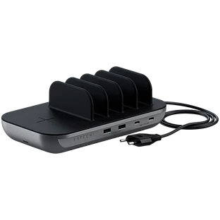 Зарядная станция Satechi Dock5 Multi-Device Charging Station with Wireless Charging. Цвет: серый кос