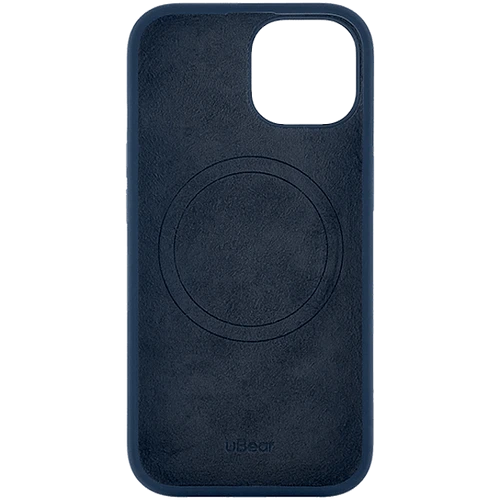 Чехол защитный uBear Touch Mag Case для iPhone 15, MagSafe совместимый, силикон , софт-тач, темно-синий