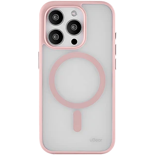 Чехол защитный uBear Cloud Mag Case, iPhone 15 Pro Max, MagSafe, розовый