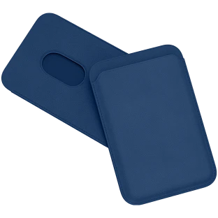 Картхолдер "vlp" из натуральной кожи с MagSafe, темно-синий