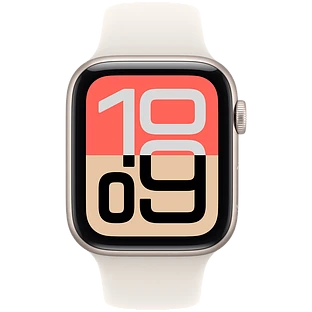 Apple Watch SE 3, GPS, 44mm, Starlight Aluminium Case with Starlight Sport Band - S/M