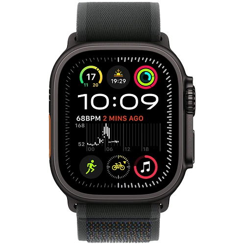 Apple Watch Ultra 2 2024 GPS + Cellular 49mm Black Titanium Case with Black Trail Loop - S/M