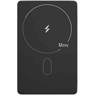 Аккумулятор внешний Uzay Slim Powerbank 5000 mAh, 3A, USB-C, Lightning, черный