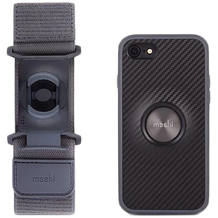 На руку MOSHI Спортивный комплект Running Kit - чехол Endura + крепление на руку Armband Чёрный для iPhone SE (2-го поколения)/8/7