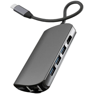 Адаптер VLP Infinity USB-C Hub 8 в 1, графит