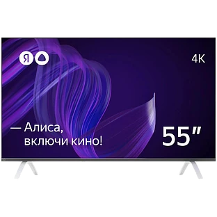ТВ YANDEX, ЖК, 55", UHD, Чёрный