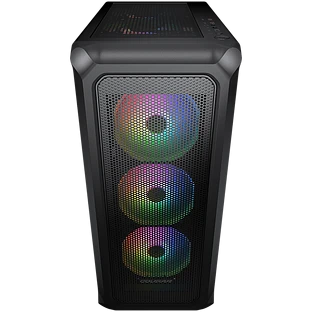 Корпус COUGAR GAMING Midi Tower,  ATX, 7 слотов, USB 3.0, USB 2.0, Аудио разъем, Защитное антивандальное закаленное стекло, Power Button, Кнопка управления RGB, Светодиодный индикатор, PSU optional, Window, Поддержка системы жидкостного охлаждения, RGB LE