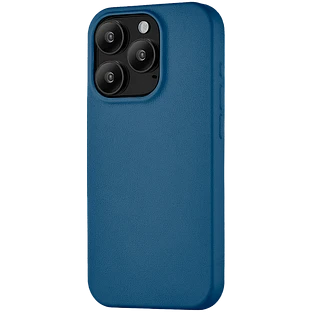 Чехол защитный uBear Capital Leather Case, iPhone 15 Pro Max, MagSafe, тёмно-синий