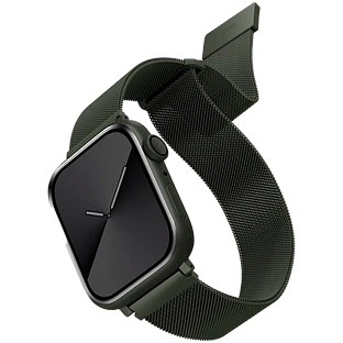 Ремешок Uniq для Apple Watch 41/40/38 mm Dante Strap Mesh Steel Green
