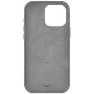 Чехол защитный uBear Capital Case для iPhone 16 Pro Max, натуральная кожа, MagSafe совместимый, серый