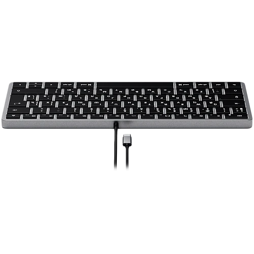 Клавиатура Satechi Slim USB-C Wired Keyboard-RU. Раскладка - Русская. Цвет- Серый космос
