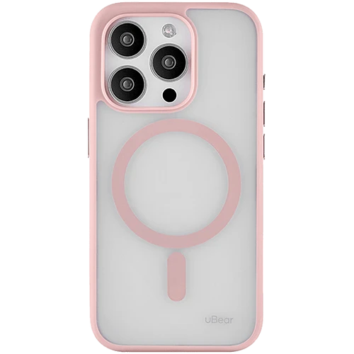 Чехол защитный uBear Cloud Mag Case, iPhone 15 Pro Max, MagSafe, розовый