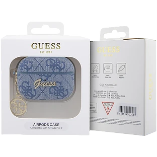 Чехол GUESS PU leather 4G  Синий для AirPods Pro (Gen2)