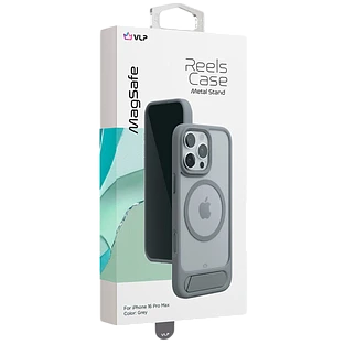 Чехол защитный VLP Reels Case с MagSafe для iPhone 16 Pro Max, серый
