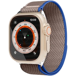 Ремешок нейлоновый Trail Band "vlp" для Apple Watch 42/44/45/49mm, синий-серый