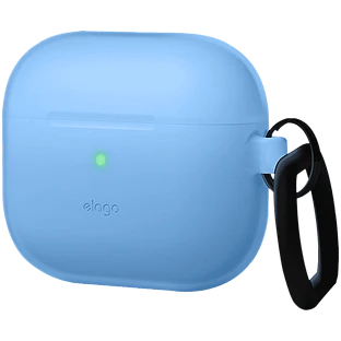 Elago для AirPods 4 чехол Silicone Hang case Nightglow Blue