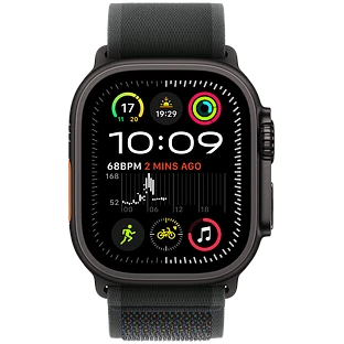 Apple Watch Ultra 2 2024 GPS + Cellular 49mm Black Titanium Case with Black Trail Loop - S/M