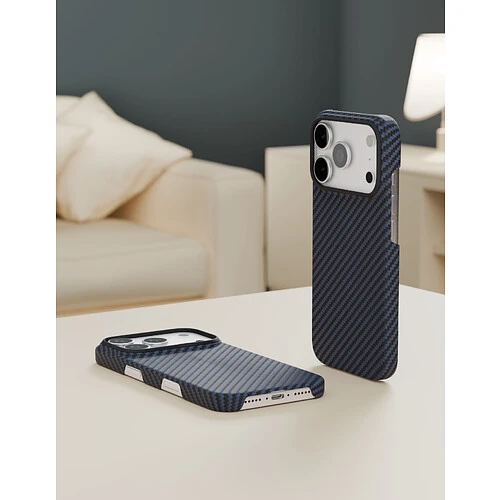 Чехол защитный VLP Kevlar Case с MagSafe для iPhone 17 Pro, синий