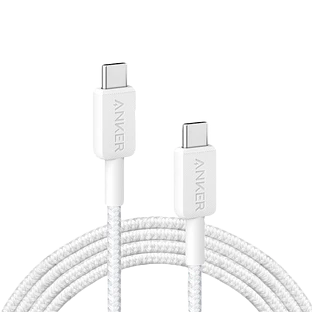 Кабель ANKER Power Line 322 USB-C -> USB-C 0 9m A81F5 White/белый