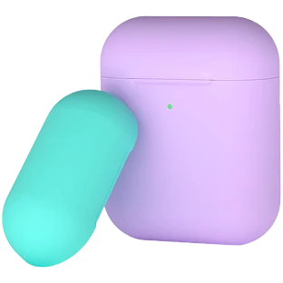 Чехол DEPPA Силиконовый Лаванда/Мята для AirPods (Gen1/2)