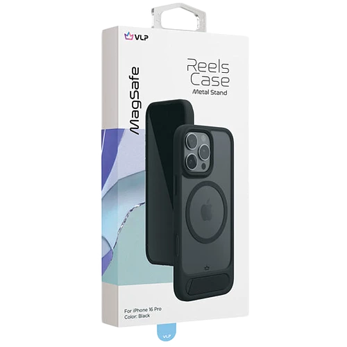 Чехол защитный VLP Reels Case с MagSafe для iPhone 16 Pro, черный