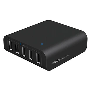 DEPPA Настольное сетевое зарядное устройство 5 USB 8А
