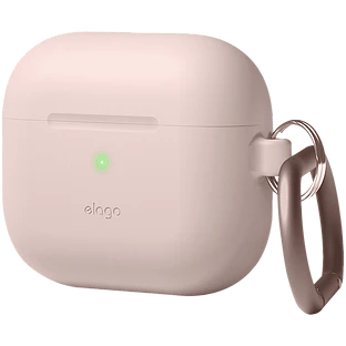 Elago для AirPods 4 чехол Silicone Hang case Sand Pink