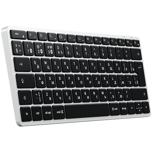 Беспроводная клавиатура Satechi Slim X1 Bluetooth Keyboard-RU. Раскладка - Русская. Цвет: серебристы